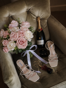 Romantic Marsala Bridesmaid Posy