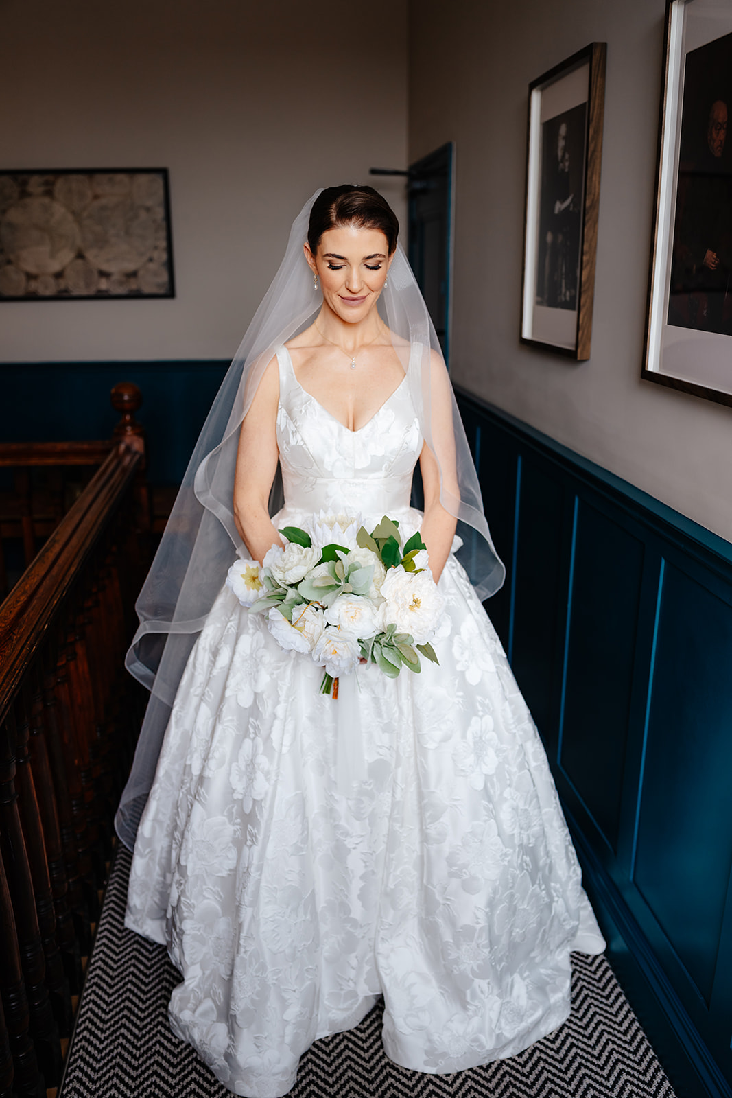 Ceremony florals and soft aisle details